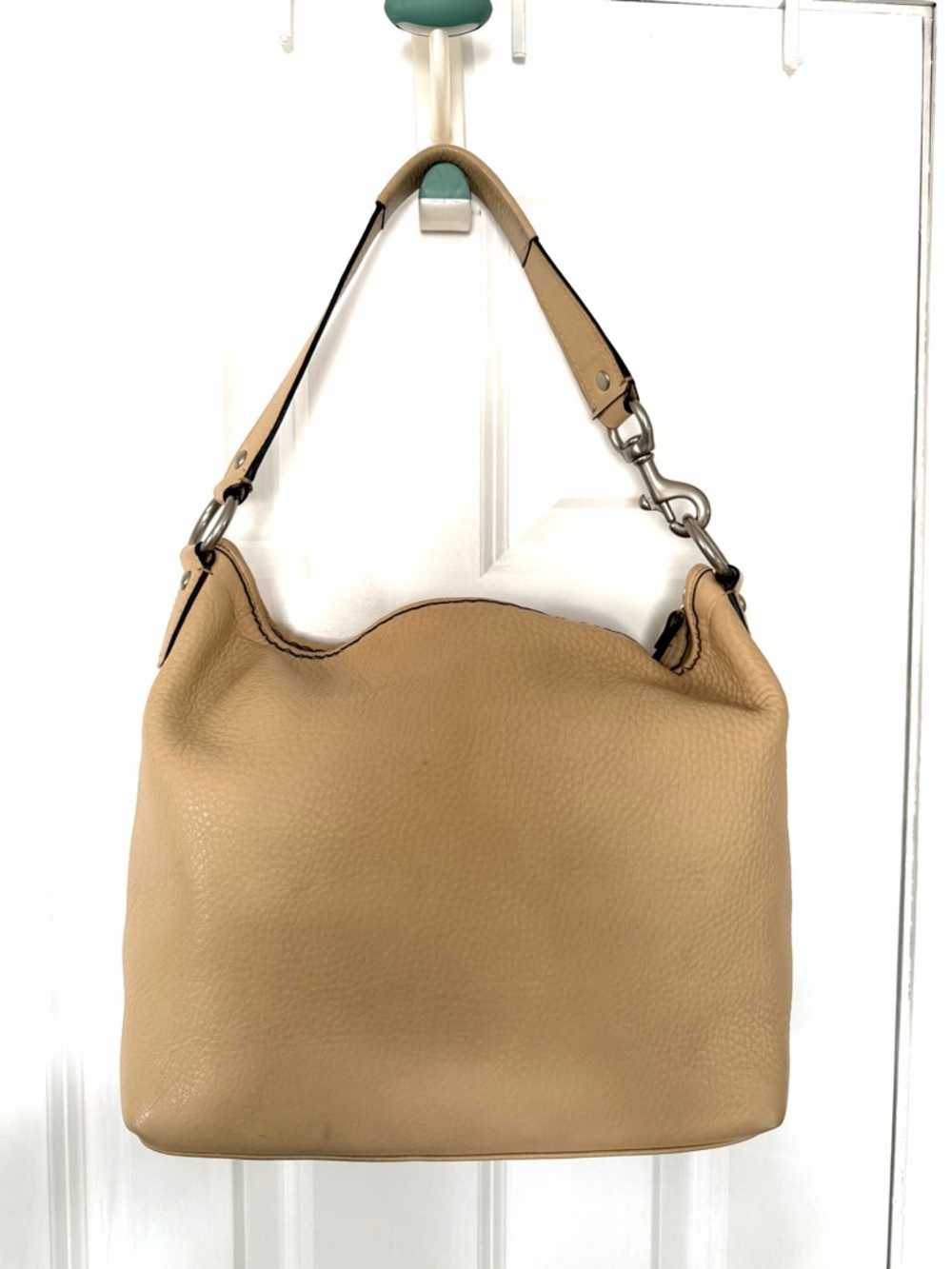 COACH•vintage sarah tan hobo shoulder pebble leather bag - Picture 3 of 10